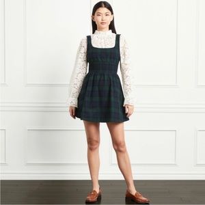 Hill House Cher Dress Green/Blue Tartan Plaid
